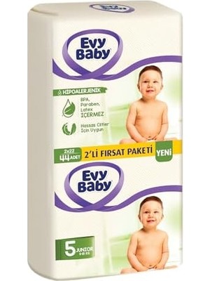 MWX Teknoloji Evy Baby Bezi Junior 2'li Paket 5 Beden 44 Adet