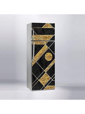 MWX Teknoloji Buzdolabı Kaplama Dolap Kaplama Etiketi 3D Koyu Mermer Altın