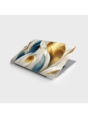 MWX Teknoloji Laptop Bilgisayar Notebook Pc Kaplama Etiketi Lüks Ebru