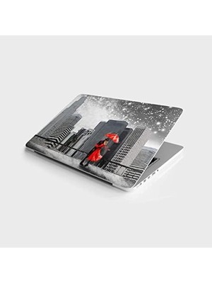 MWX Teknoloji Laptop Bilgisayar Notebook Pc Kaplama Etiketi Kırmızı Şemsiye Newyork