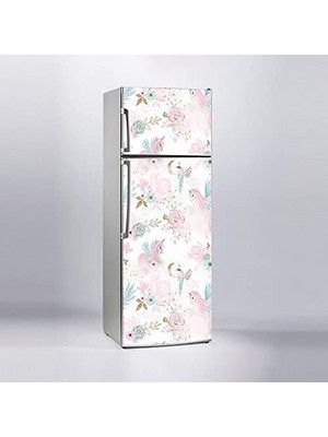 MWX Teknoloji Buzdolabı Kaplama Dolap Kaplama Etiketi Pembe At ve Kuş