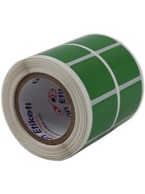 MWX Teknoloji Kırılgan Güvenlik Etiketi, 30MM x 25MM Ruloda 1000 Adet Yeşil Renk Elektronik Etiketi, Rulonun Çapı 40MM'DIR