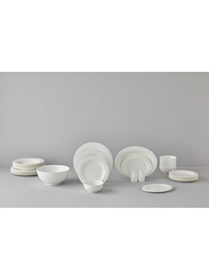 MWX Teknoloji Be Original Aristo 30 Parça China Porselen Yemek Takımı – 6 Kişilik, Modern Minimalist Tasarım