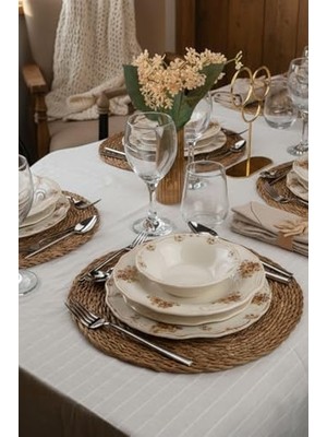 MWX Teknoloji Nostalji 24 Parça Porselen Yemek Takımı