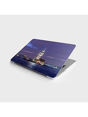 MWX Teknoloji Laptop Bilgisayar Notebook Pc Kaplama Etiketi Kız Kulesi Gece
