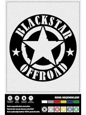 MWX Teknoloji Blackstar Offroad Stıcker 30 x 30 cm