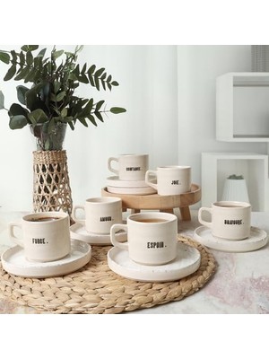 MWX Teknoloji Deep Mottolu Stackable Çay Takımı 12 Parça 6 Kişilik 22650-55