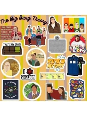 MWX Teknoloji The Big Bang Theory Seti | Laptop Notebook Telefon Etiket