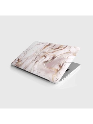 MWX Teknoloji Laptop Notebook Pc Kaplama Etiketi Soyut Altın Gül Rengi
