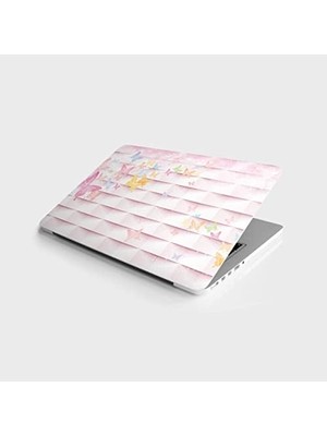 MWX Teknoloji Laptop Bilgisayar Notebook Pc Kaplama Etiketi Renkli Kelebek