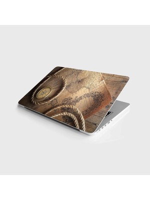 MWX Teknoloji Laptop Bilgisayar Notebook Pc Kaplama Etiketi Harita Pusula Halat