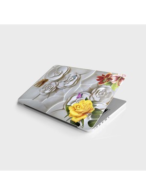 MWX Teknoloji Laptop Notebook Pc Kaplama Etiketi Pasta Gülü