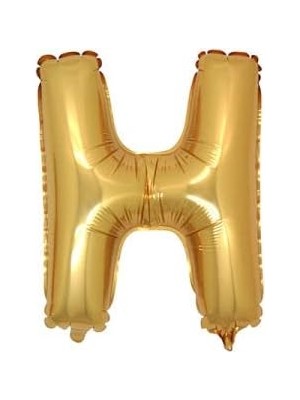 MWX Teknoloji - H Harfi Altın Folyo Balon 40 Inch 90 cm