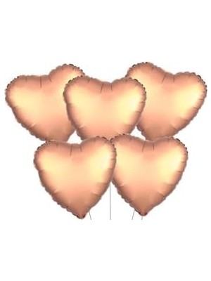 MWX Teknoloji 5 Li Kalp Folyo Balon, Rose Gold
