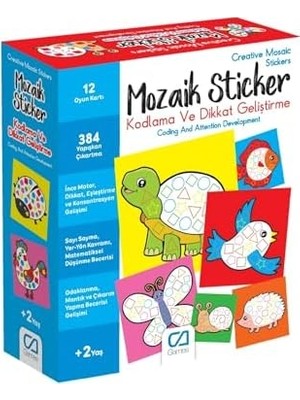 MWX Teknoloji Mozaik 2+ Yaş Çocuklar Için Eğitici Kodlama ve Dikkat Geliştirme Etkinlik Oyunu, SM-CA-OYUN-MOZAIKSTICKER-5267