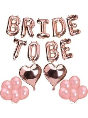 MWX Teknoloji Bride To Be Folyo Balon Seti - Bekarlığa Veda Bride Partisi Balon Süsleme Rose Büyük