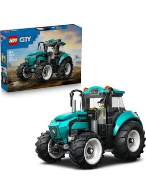 MWX Teknoloji City Traktör 60498 – 6 Yaş ve Üzeri Erkek ve Kız Çocuklar Için Çiftçi Minifigürü Içeren Yaratıcı Dekoratif Oyuncak Araba Yapım Seti, Çocuklar Için Eğlenceli Hediye Fikri (204 Parça)