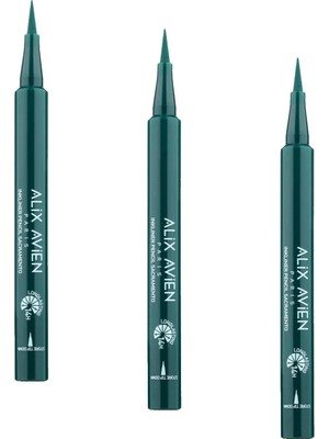 MWX Teknoloji Uzun Süre Kalıcı, Suya Dayanıklı ve Yumuşak Uçlu Yeşil Göz Kalemi - Inkliner Eyeliner Sacramento (3 Paketi)
