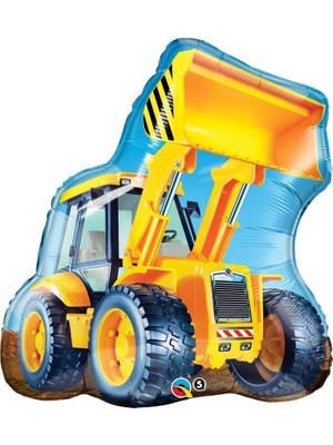 MWX Teknoloji Kepçe Folyo Balon 82×69 cm Inşaat Temalı Parti Malzemesi