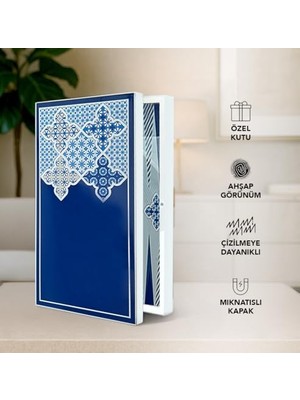 MWX Teknoloji Blue Tavla, Çizilmez Zeminli, Mıknatıslı Mdf Kasa, 2 Kat Vernik Cilalı