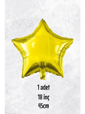 MWX Teknoloji Yıldız Balon Gold Yıldız Folyo Balon 18