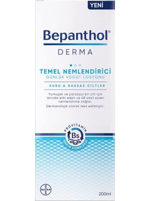 MWX Teknoloji Derma Temel Nemlendirici Günlük Vücut Losyonu 200 ml L Kuru ve Hassas Ciltler