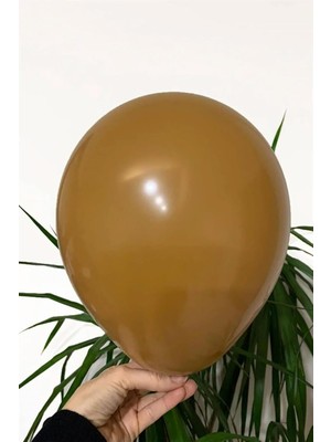 MWX Teknoloji 12 Inç Karamel Kahve 10 Adet Balon