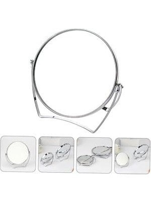 MWX Teknoloji Life Mini Boy Büyüteçli Çift Taraflı Krom Makyaj Aynası Gümüş 100X120MM MIT1243