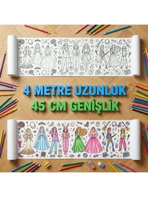 MWX Teknoloji Boyama Kağıdı Mankenler Moda Dünyası Rulo 4 Metre Uzunluk 45 cm Genişlik