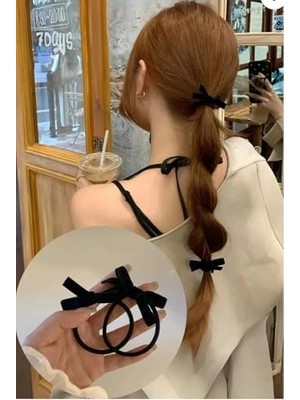 MWX Teknoloji Kadın Kadife Fiyonk Model Lastikli Toka 2 Adet,kadın Çocuk Mandal Toka, Lastik Toka Seti, Toka Organizer, Toka, Kız Çocuk Toka, Toka
