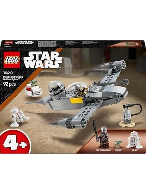 MWX Teknoloji : The Mandalorian Mando ve ’nun N-1 Starfighter’ı 75410-4 Yaş ve Üzeri Çocuklar Için Yaratıcı Oyuncak Yapım Seti, Doğum Günü Hediyesi (92 Parça)