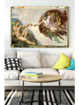 MWX Teknoloji (PSTER14915) Michelangelo - 'in Yaratılışı Sanatsal Kanvas Tablo 50 x 70