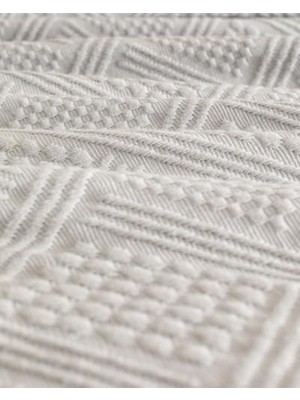 MWX Teknoloji Triangle SIZE%100 Pamuk Yatak Örtüsü, Gri, 275 x 275