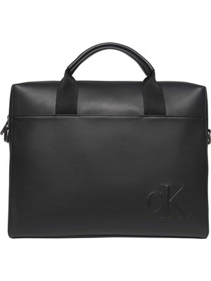 Calvin Klein Calvın Kleın Erkek Marka Logolu Günlük Kullanıma Uygun Siyah Laptop & Evrak Çantası LV04D3312G Ub1