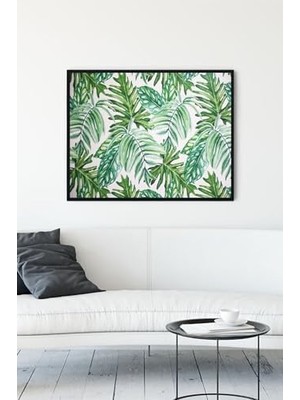 MWX Teknoloji (PSTER10619) Dekoratif Yaprak Sanatsal Çerçeveli Tablo (50X70CM)