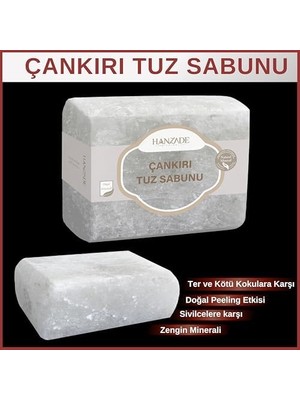 MWX Teknoloji Bitkisel Çankırı Tuz Sabunu 300-350 gr Zengin Mineralli Doğal Saf Çankırı Kaya Tuzu Sabunu
