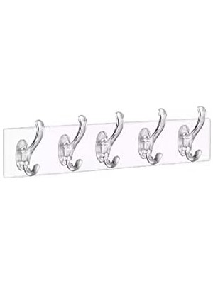 MWX Teknoloji Süper Güçlü Yapışkanlı 5'li Şeffaf Banyo ve Mutfak Askısı