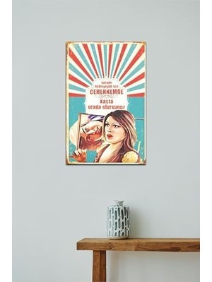 MWX Teknoloji Kuşe Kağıt Duvar Posteri Nerede Bekleyeyim Sizi Retro DRTR0096