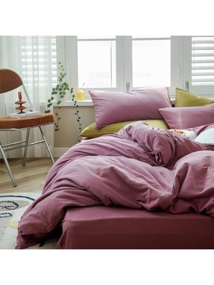 MWX Teknoloji Jersey Örgü Pamuk Nevresim Kral Mor Soluk Leylak Katı Yatak Seti Modern Yumuşak Örgü Pamuk Yorgan Kılıfı Katı Mor Nevresim 2 Yastık Kılıfı Otel Kalitesi Lüks Yatak Seti