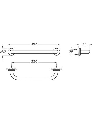 MWX Teknoloji A44276 Uzun Havluluk (330 Mm), Krom
