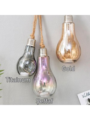 MWX Teknoloji Sarkıt Lamba, Ampul, LED Işık Zinciri, Pilli, Tekstil Kablo, Asma Lamba, Elektriksiz Pille Çalışır, Bahçe Lambası, Fener, Doğum Günü, Düğün, Için Aydınlatma KX015 (Titanium)