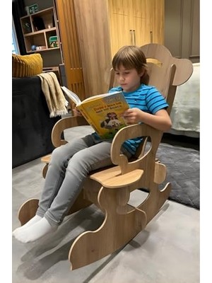 MWX Teknoloji Arion |%100 Mdf | Sallanabilir ve Dayanıklı Çocuk Sandalyesi | Ahşap Renk