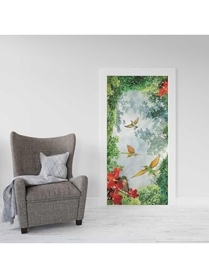 MWX Teknoloji Kapı Giydirme Kapı Folyosu 3D Kuşlar