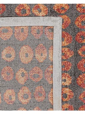 MWX Teknoloji 3s Kırmızı Modern Modern Geometrik Etnik Eskitme Desenli Oturma Odası Salon Yolluk Koridor Mutfak Halısı