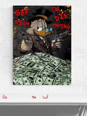 MWX Teknoloji Rich Or Die, Zengin Olmayı Dene, Para, Servet Motivasyon Poster - Afiş,ofis,çalışma Odası Dekorasyon