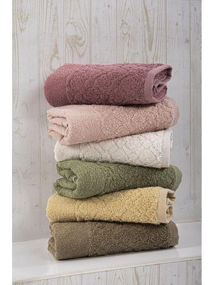 MWX Teknoloji Akasya 6 Adet Desenli Havlu Havlu & Havlu Seti El Yüz Havlusu Çeyiz Havlusu Banyo Havlusu 254378, Çok Renkli, 50 x 90