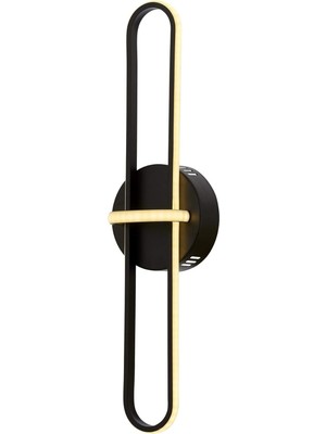 MWX Teknoloji AP-60264-2BSY Siyah Boyalı Aplik LED Metal Silikon 15X13CM