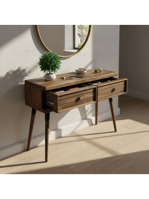 Mobenta Stria Entry: Modern Masif Dresuar 2 Çekmeceli Antre Konsolu - 120X31.5 Cv