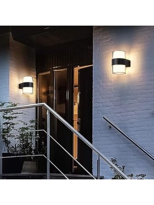 MWX Teknoloji Silindir LED Aplik 12 Watt Gün Işığı 3200K Iç Mekan ve Dış Mekan LED Aplik IP54