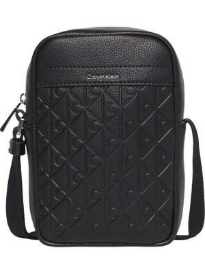 Calvin Klein Calvın Kleın Erkek Marka Logolu Günlük Kullanıma Uygun Siyah El Çantası LV04D3228G Ub1